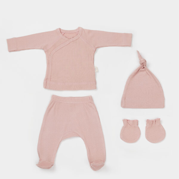 new born 4 pcs set- Pink