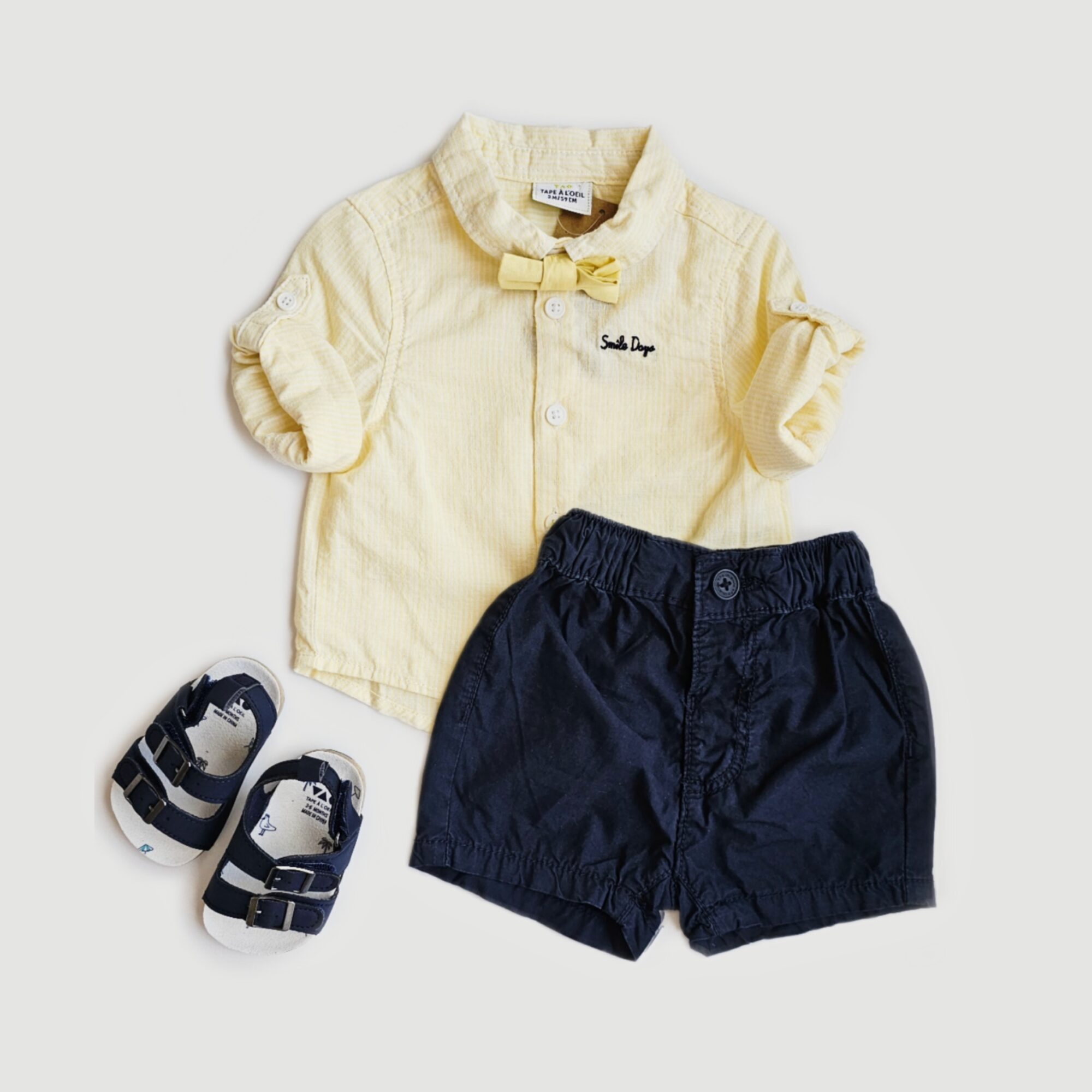 Yellow Shirt With Short Set