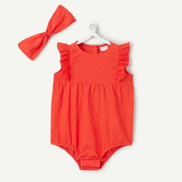 Orange Romper With Headband