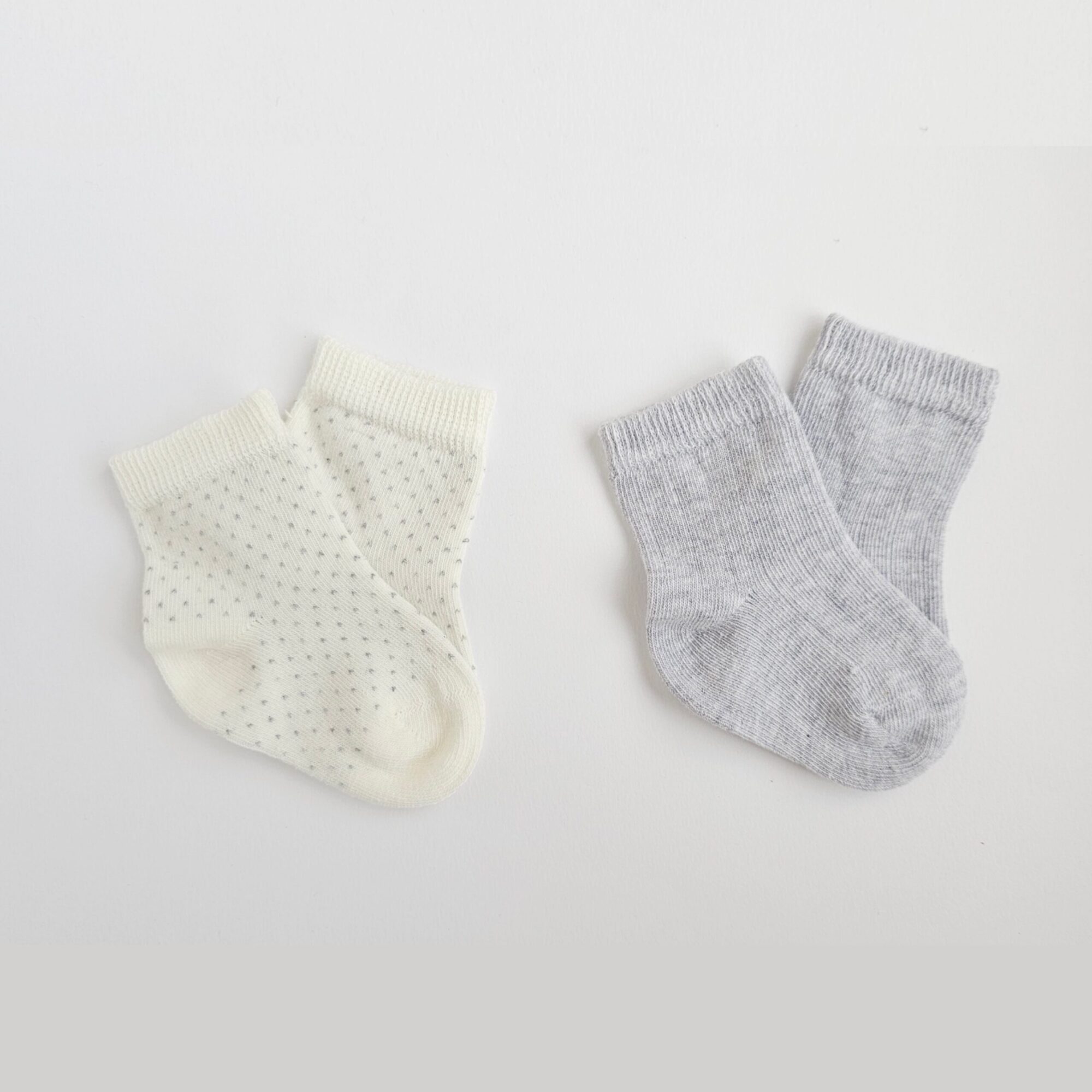 Gray dotted socks